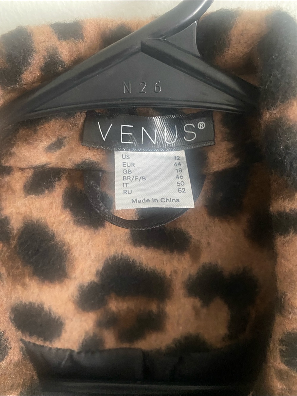 Venus Leopard-Print Fitted Waist Trench Coat in Brown and Black - Picture 2 of 7